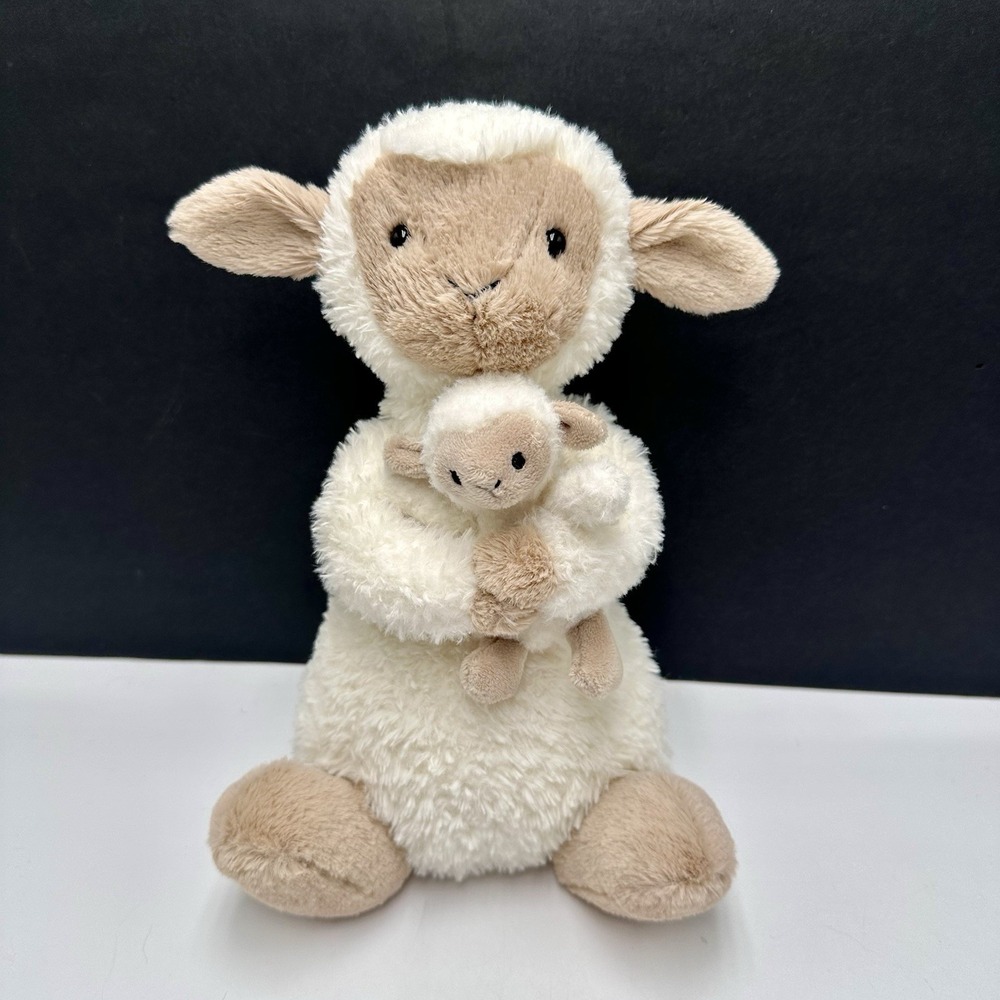 Jellycat Huddles Sheep With Baby London Rare Soft Plush Retired Lamb